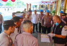 Bid Propam Polda Lampung Sidak di Polres Lampung Tengah, Ingatkan Personel Jauhi Narkoba, Judi, dan Pinjol