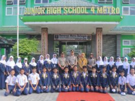 Kapolres Metro Goes to School di SMPN 4 Metro, Ajak Pelajar Jauhi Narkoba dan Kenakalan Remaja