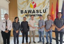 Perkuat Sinergitas, Bawaslu dan PWI Kota Metro Berkolaborasi Bumikan Demokrasi dan Lawan Hoaks